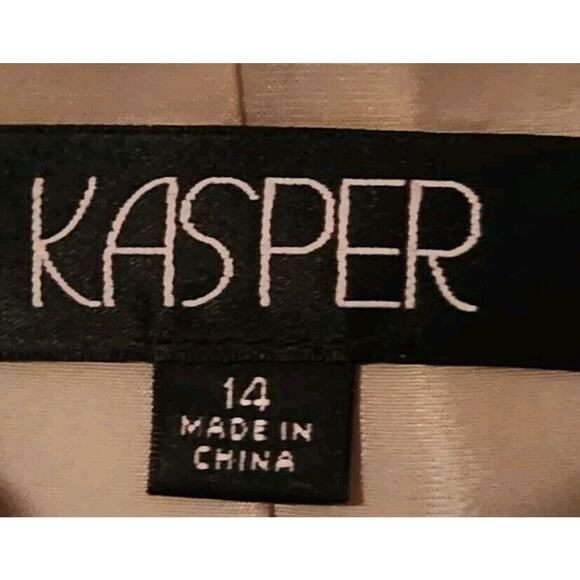 Vintage Kasper 3pc Light Lime Green Blazer Tank Skirt Suit Set Size 14 - Picture 6 of 9